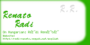 renato radi business card